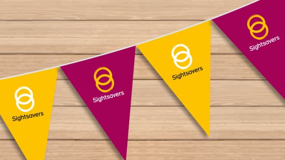 Sightsavers bunting.