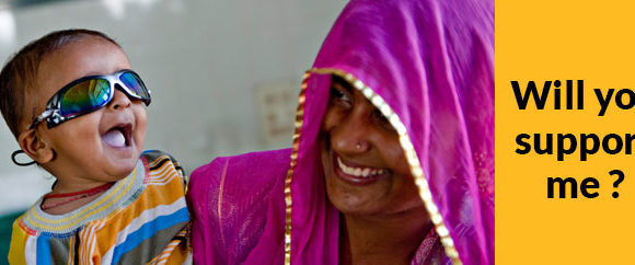 A women holding her child.