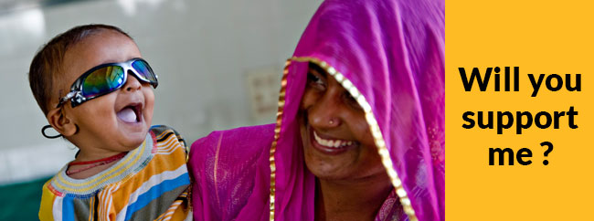 A women holding her child.